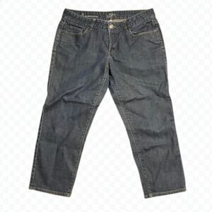 Ann Taylor Loft Modern Crop Dark Wash Denim Jeans Ankle‎ Straight Leg - Size 8